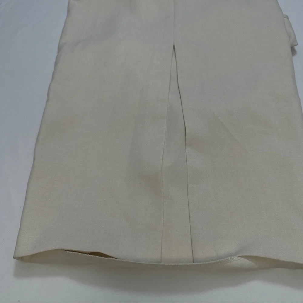 Zara Women’s Cut Out Slim Midi Dress Vanilla Ivory Blogger Favorite - Size XS - Picture 6 of 7